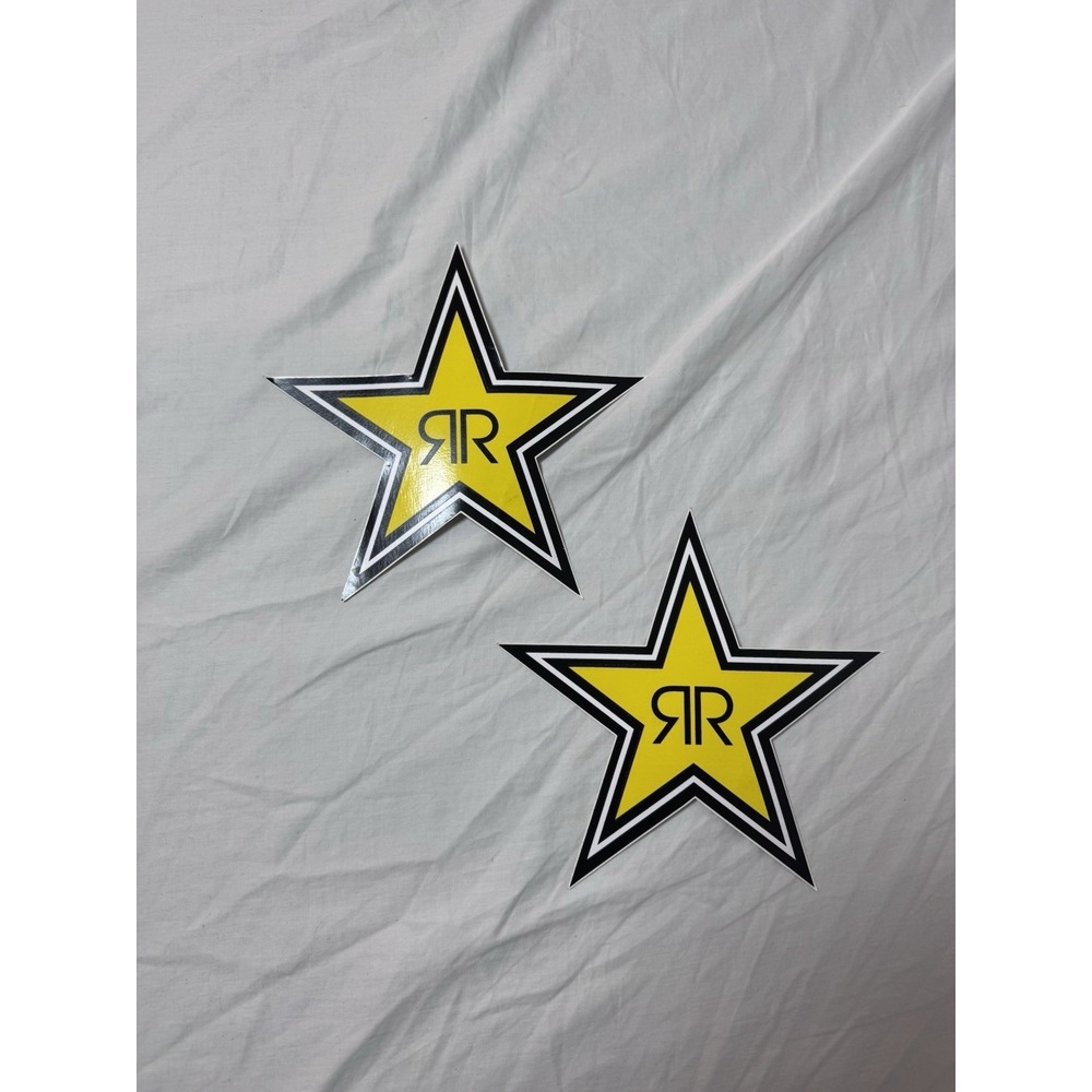 2X Authentic Rockstar Energy Drink Star Stickers Decal Sign Logo BMX Motocross